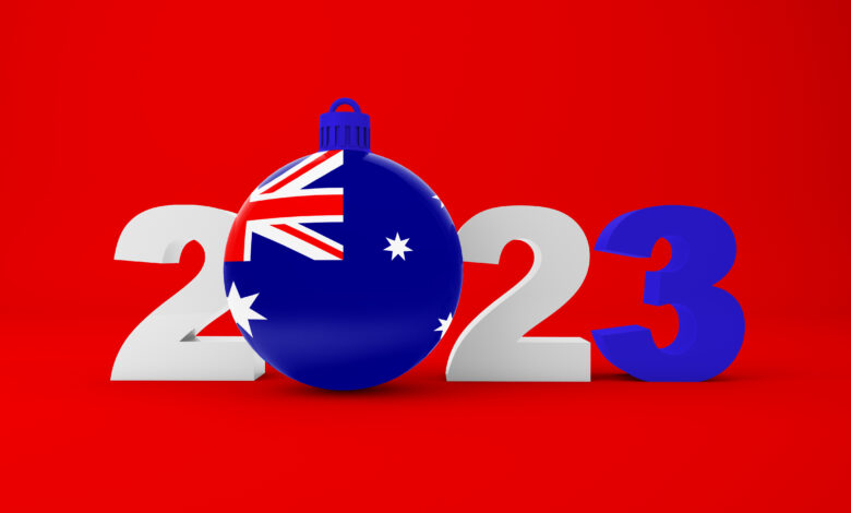 2023 year with australia ornament