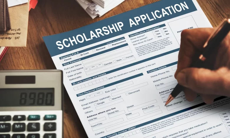 scholarship application form foundation concept 53876 121218