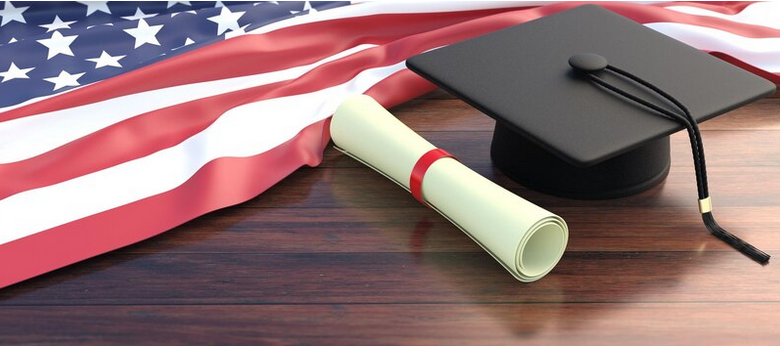 Screenshot 2023 04 30 at 05 59 15 Premium Photo American flag university college diploma on wooden desk united states studies 3d illustration